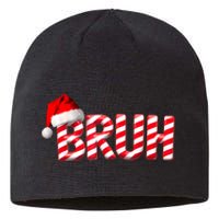 Bruh Christmas Candy Cane For Teen Boy Funny Xmas Bruh Sustainable Beanie