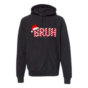 Bruh Christmas Candy Cane For Teen Boy Funny Xmas Bruh Premium Hoodie