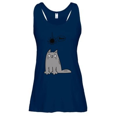 Boo Cute Cat And Spider Halloween Costume For Women Or Ladies Essential Flowy Tank