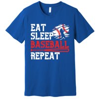 Baseball Custom Coach Eat Sleep Baseball Repeat Cool Gift Premium T-Shirt