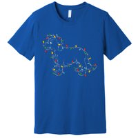 Border Collie Christmas Lights Dog Lover Ugly Sweater Xmas Cool Gift Premium T-Shirt