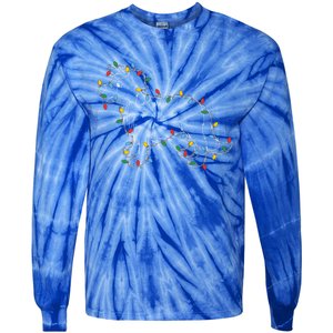 Border Collie Christmas Lights Dog Lover Ugly Sweater Xmas Cool Gift Tie-Dye Long Sleeve Shirt