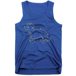 Border Collie Christmas Lights Dog Lover Ugly Sweater Xmas Cool Gift Tank Top