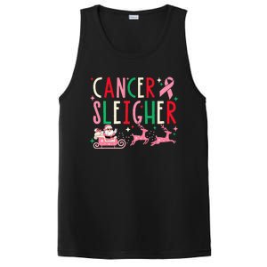 Breast Cancer Christmas Pink Ribbon Santa Sleigh Reindeer  PosiCharge Competitor Tank