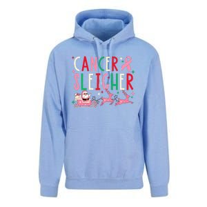 Breast Cancer Christmas Pink Ribbon Santa Sleigh Reindeer  Unisex Surf Hoodie