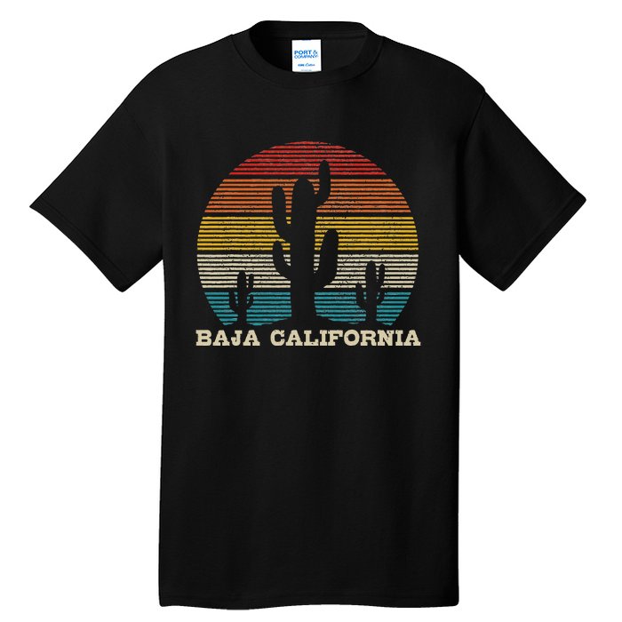 Baja California Cactus Vintage Retro Desert Souvenir Gift Tall T-Shirt