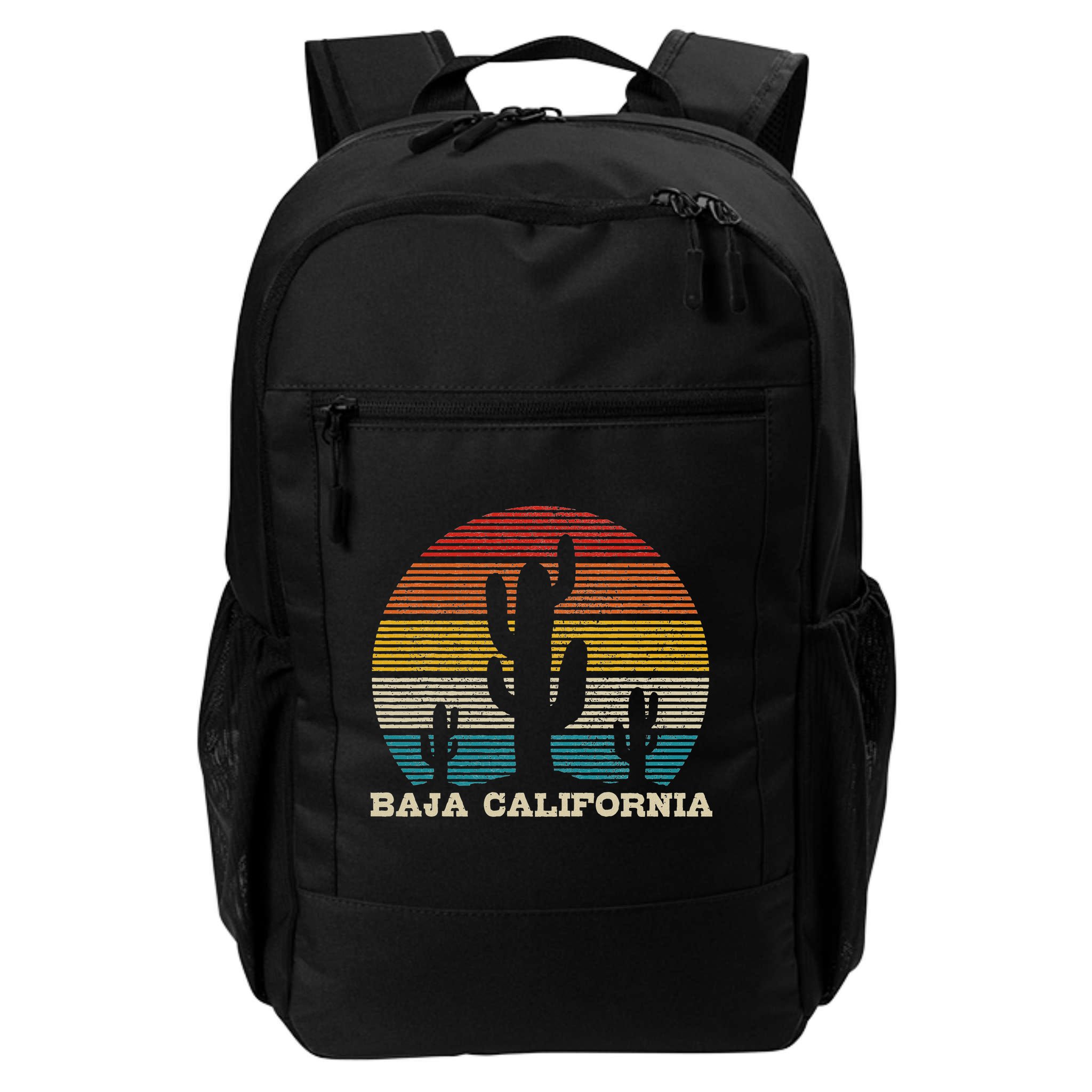 Baja California Cactus Vintage Retro Desert Souvenir Gift Backpack