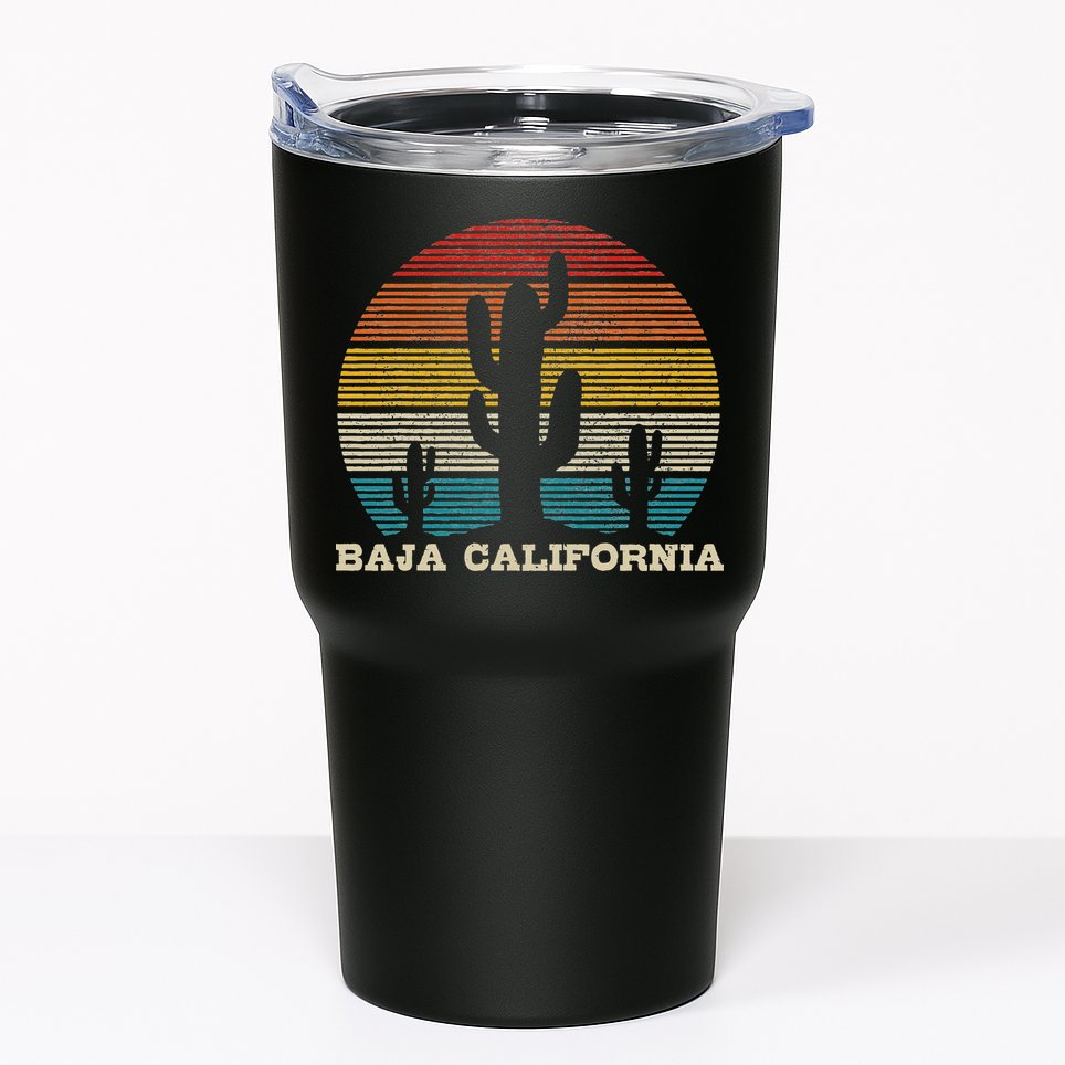 Baja California Cactus Vintage Retro Desert Souvenir Gift Tumbler