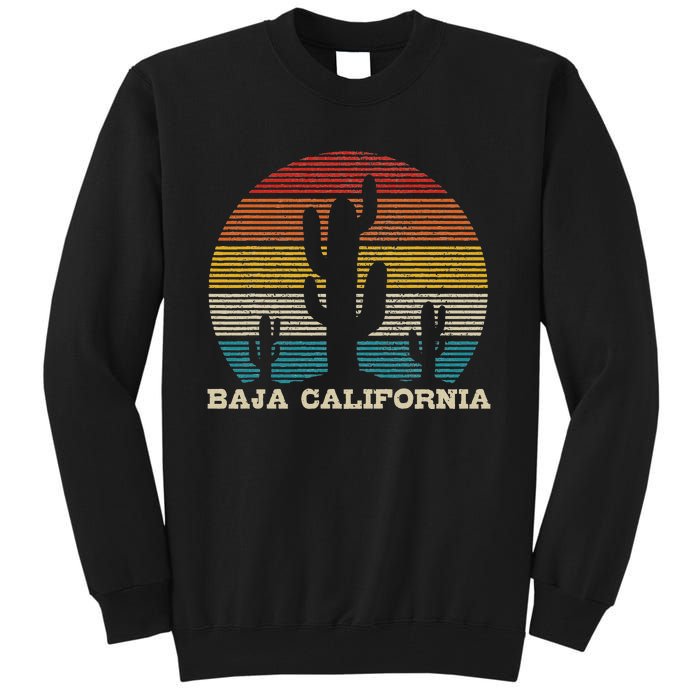 Baja California Cactus Vintage Retro Desert Souvenir Gift Tall Sweatshirt