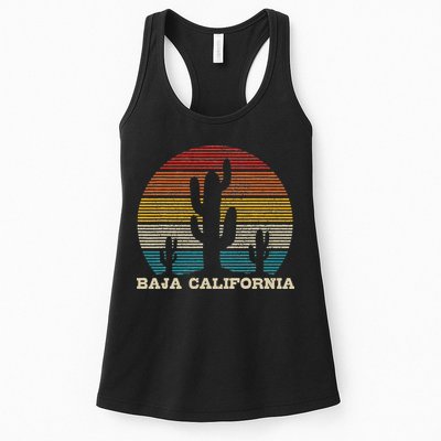 Baja California Cactus Vintage Retro Desert Souvenir Gift Womens Tank Top