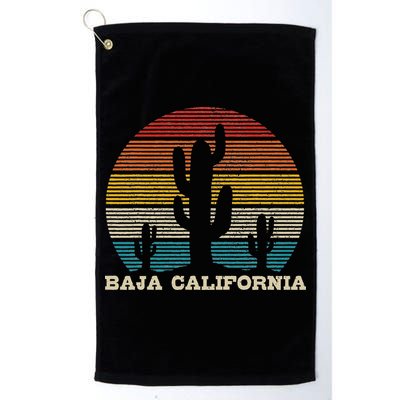 Baja California Cactus Vintage Retro Desert Souvenir Gift Golf Towel