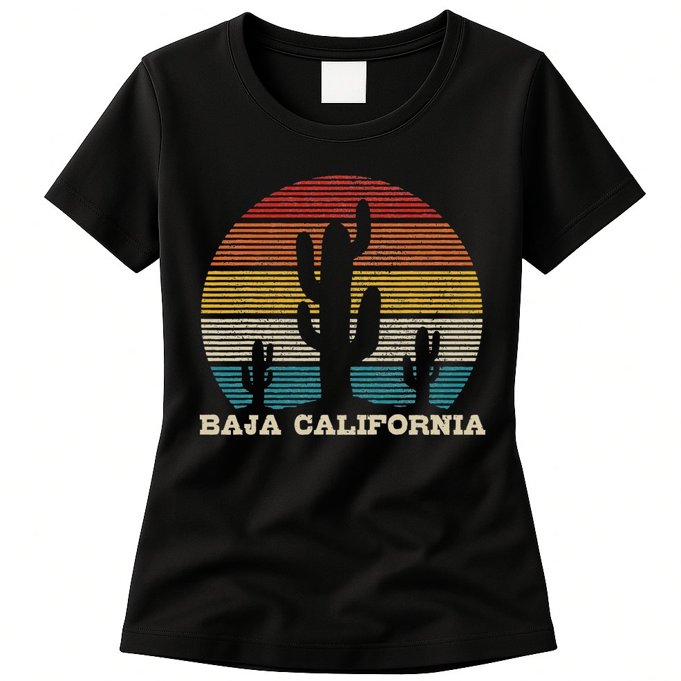 Baja California Cactus Vintage Retro Desert Souvenir Gift Womens T-Shirt