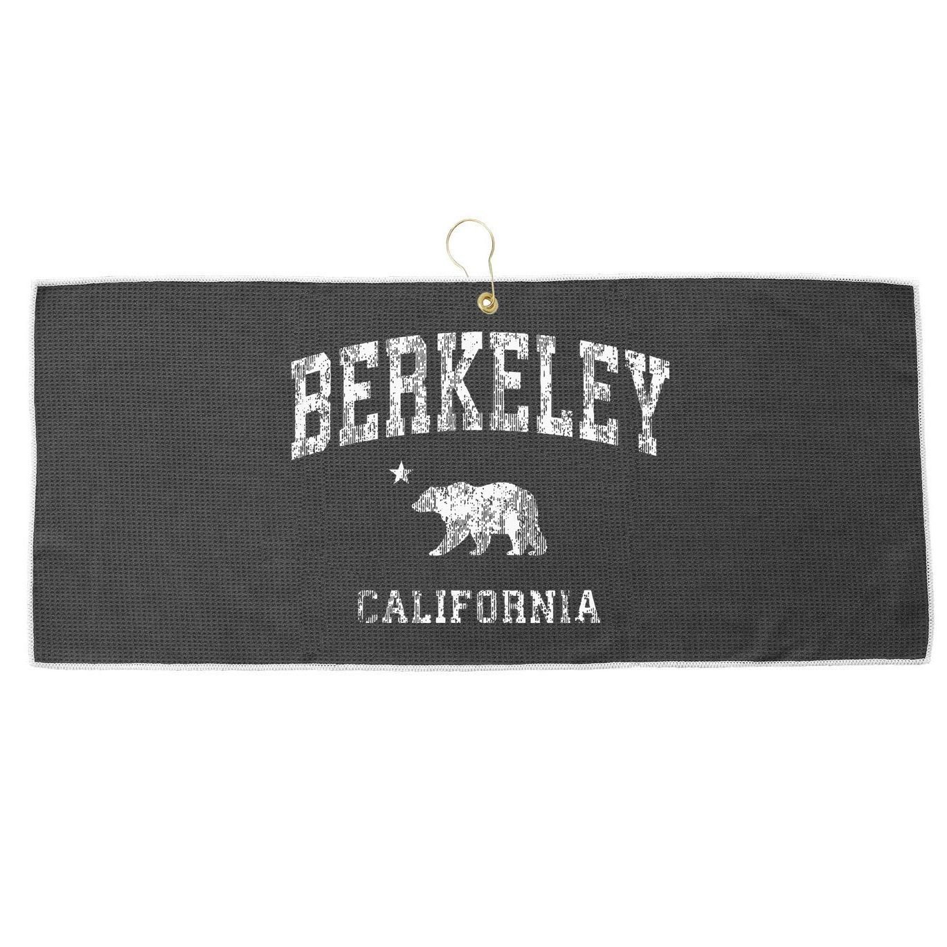 Berkeley California CA Vintage Distressed Sports Design Large Microfiber Waffle Golf Towel