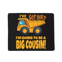 Big Cousin Construction Dump Truck Baby Announcement Mousepad