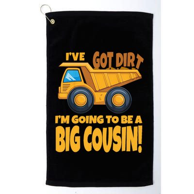 Big Cousin Construction Dump Truck Baby Announcement Golf Towel
