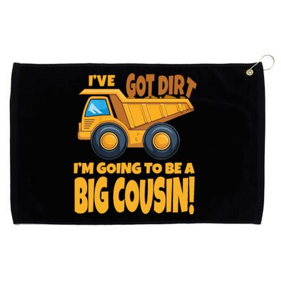 Big Cousin Construction Dump Truck Baby Announcement Grommeted Golf Towel