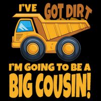 Big Cousin Construction Dump Truck Baby Announcement Womens T-Shirt