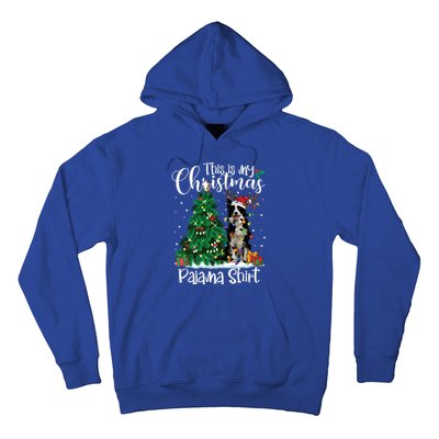 Border Collie Christmas Lights Funny Pajama Dog Lover Xmas Funny Gift Hoodie