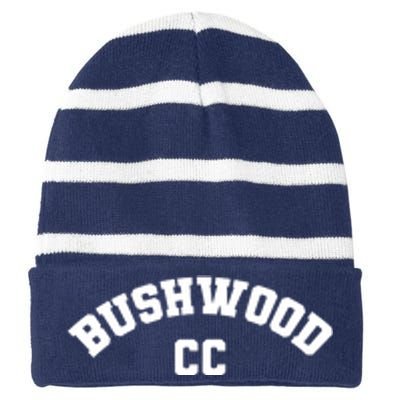 Bushwood Country Club Golfing Golf Pocket Logo Striped Beanie with Solid Band