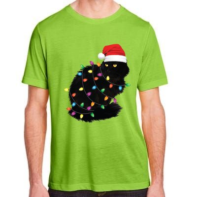 Black Cat Christmas Cat Xmas Tree Santa Cat Meaningful Gift Adult ChromaSoft Performance T-Shirt