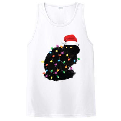 Black Cat Christmas Cat Xmas Tree Santa Cat Meaningful Gift PosiCharge Competitor Tank