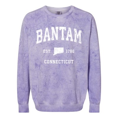 Bantam Connecticut Ct Vintage Athletic Sports Colorblast Crewneck Sweatshirt