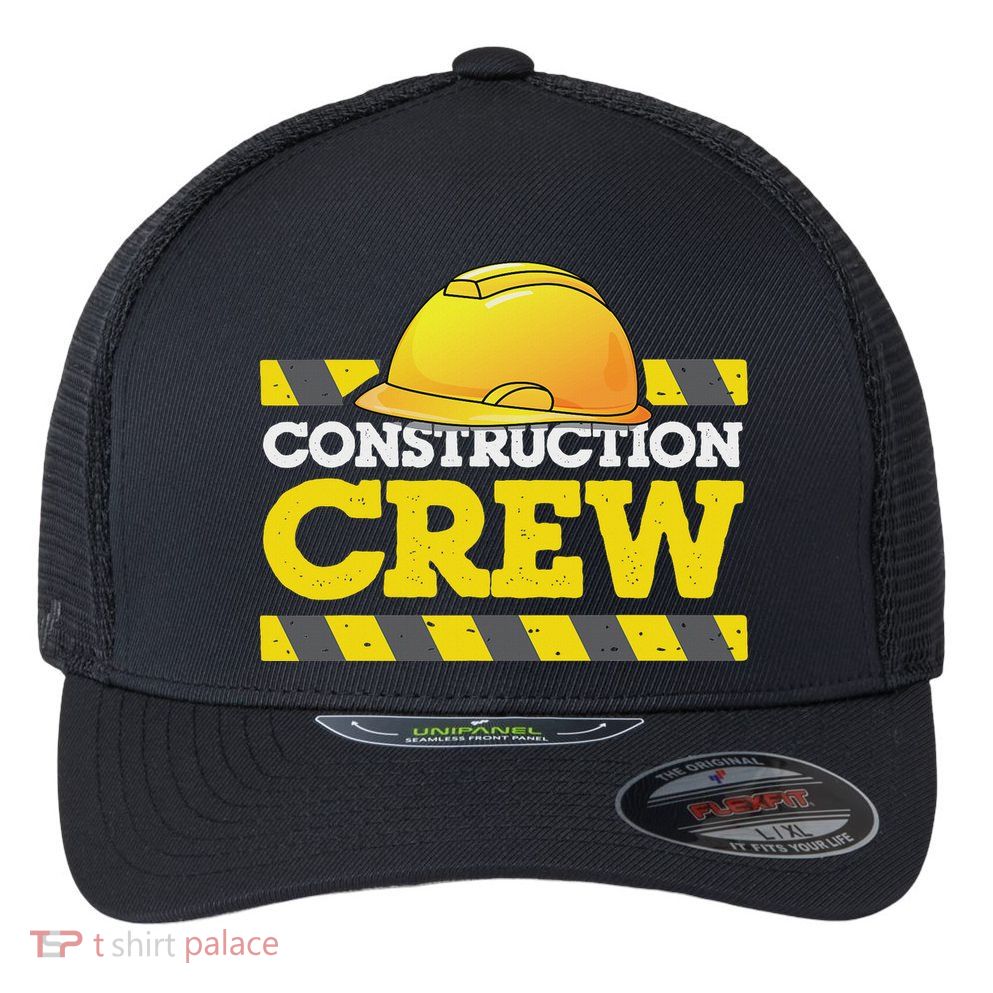 Boy Construction Crew Birthday Party Supplies Group Matching Flexfit Unipanel Trucker Cap