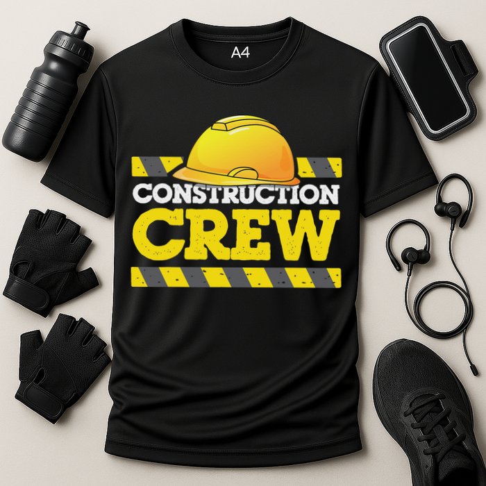 Boy Construction Crew Birthday Party Supplies Group Matching Cooling Performance Crew T-Shirt