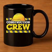 Boy Construction Crew Birthday Party Supplies Group Matching 11oz C Handle Ceramic Mug