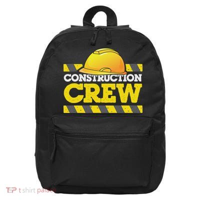 Boy Construction Crew Birthday Party Supplies Group Matching 16 in Basic Backpack