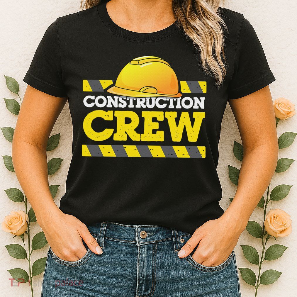 Boy Construction Crew Birthday Party Supplies Group Matching Womens T-Shirt