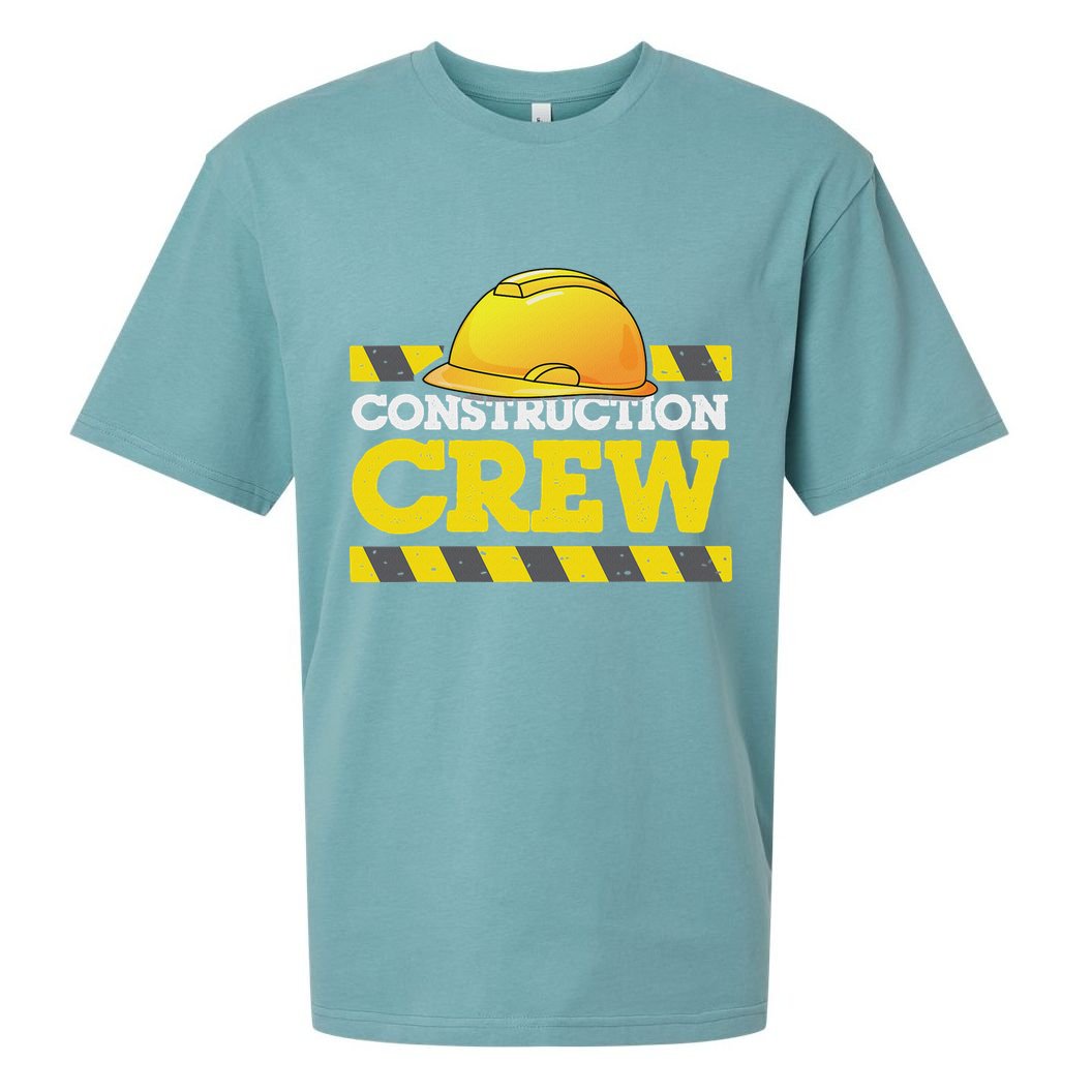 Boy Construction Crew Birthday Party Supplies Group Matching Sueded Cloud Jersey T-Shirt