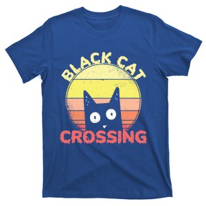 Black Cat Crossing Cute Cat Fan Halloween Gift T-Shirt