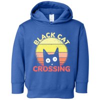 Black Cat Crossing Cute Cat Fan Halloween Gift Toddler Hoodie