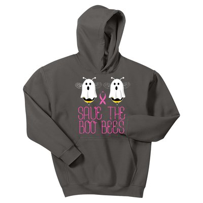 Breast Cancer Cute Halloween Save The Boobees Boo Bees Gift Kids Hoodie