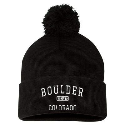 Boulder Colorado Co Vintage Pom Pom 12in Knit Beanie