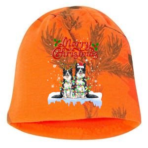 Border Collie Christmas Lights Matching Family Xmas Dog Gift Kati - Camo Knit Beanie