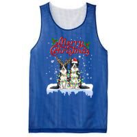 Border Collie Christmas Lights Matching Family Xmas Dog Gift Mesh Reversible Basketball Jersey Tank