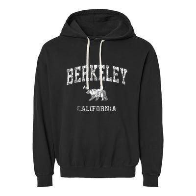 Berkeley California Ca Vintage Distressed Garment-Dyed Fleece Hoodie