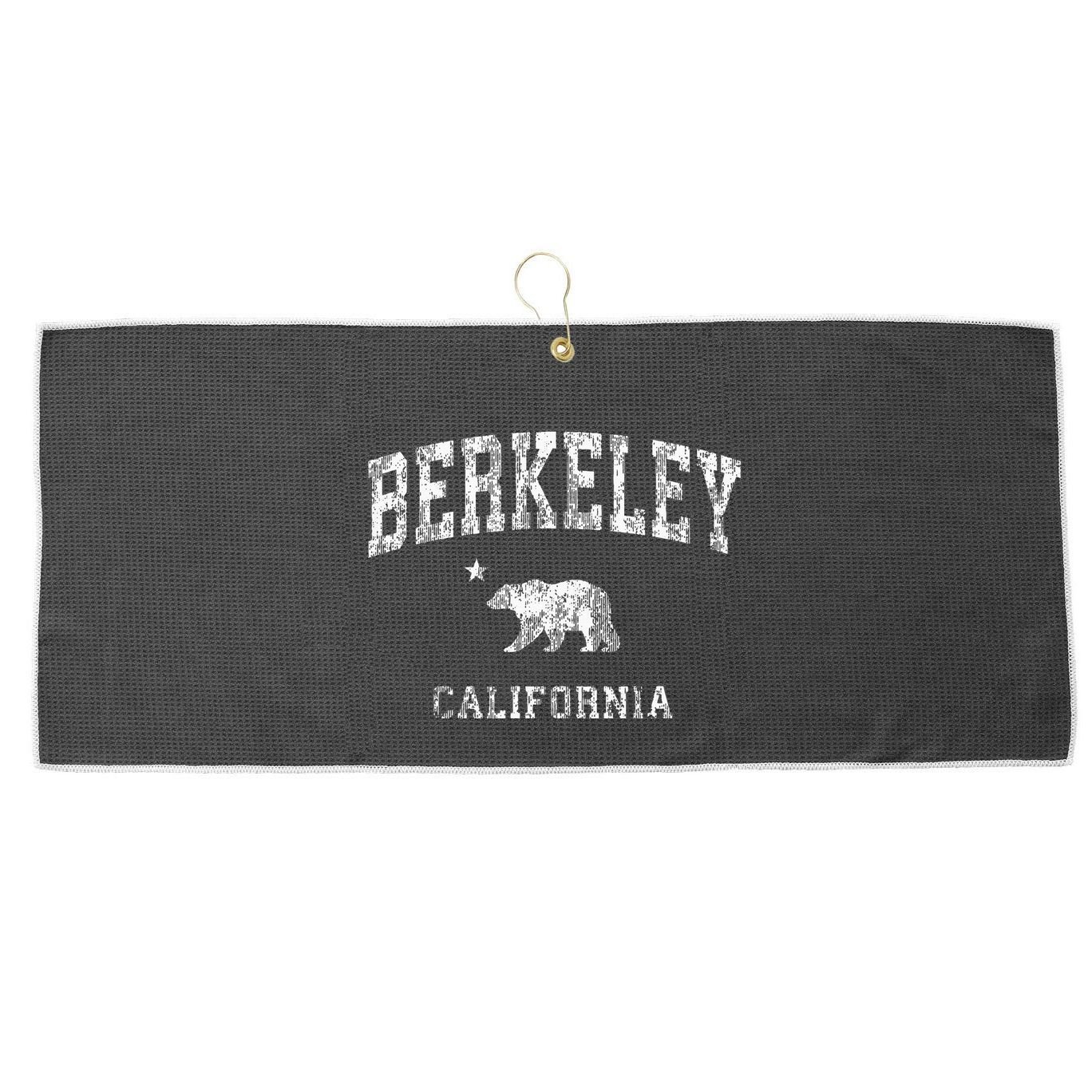 Berkeley California Ca Vintage Distressed Large Microfiber Waffle Golf Towel