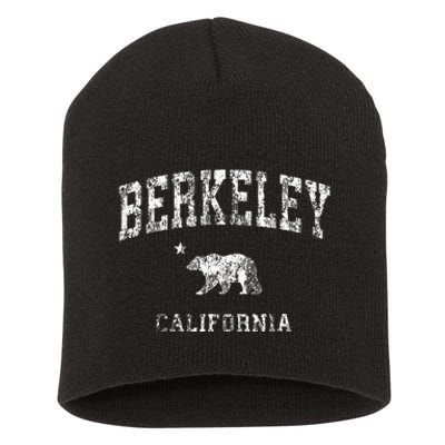 Berkeley California Ca Vintage Distressed Short Acrylic Beanie