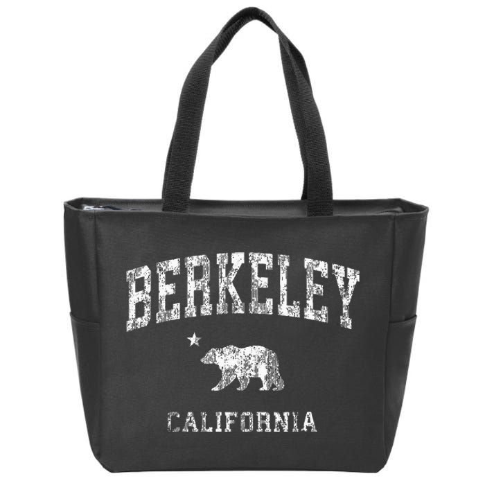 Berkeley California Ca Vintage Distressed Zip Tote Bag