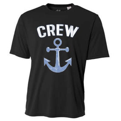 Boating Captain Crew Pontoon Nautical Gift Sailing Anchor Cooling Performance Crew T-Shirt