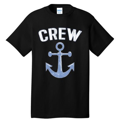 Boating Captain Crew Pontoon Nautical Gift Sailing Anchor Tall T-Shirt