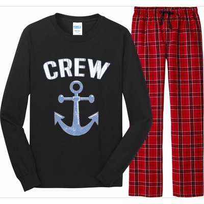 Boating Captain Crew Pontoon Nautical Gift Sailing Anchor Long Sleeve Pajama Set