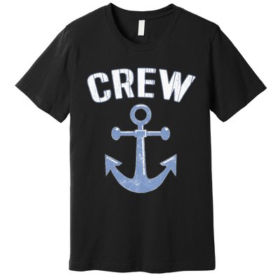 Boating Captain Crew Pontoon Nautical Gift Sailing Anchor Premium T-Shirt