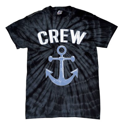 Boating Captain Crew Pontoon Nautical Gift Sailing Anchor Tie-Dye T-Shirt