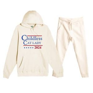 Browbrotherr Childless Cat Lady 2024 Premium Hooded Sweatsuit Set