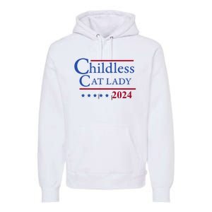 Browbrotherr Childless Cat Lady 2024 Premium Hoodie