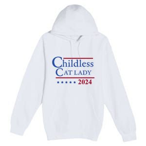 Browbrotherr Childless Cat Lady 2024 Premium Pullover Hoodie